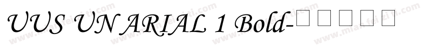 UUS UN ARIAL 1 Bold字体转换